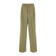 Groene Viscose Blend Stijlvolle Broek Ami Paris , Green , Dames