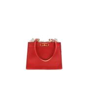 Luxe Shoppingtas met Initialen Insignia Carolina Herrera , Red , Dames