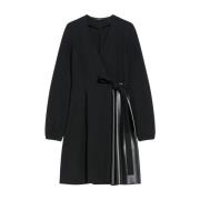 Elegante Silhouet Jurk met Imitatie Leren Rok Max Mara Weekend , Black...