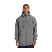 Grijze Waterdichte Hoodiejas Regular Fit DC Shoes , Gray , Heren