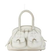 Pre-owned Leather dior-bags Dior Vintage , White , Dames