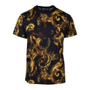 Katoenen T-shirt met Stijlvol Ontwerp Versace Jeans Couture , Multicol...