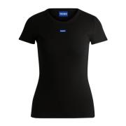 Casual Dames Tee Easy Stijl Hugo Boss , Black , Dames