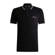 Blauw Poloshirt met 3D Strepen Hugo Boss , Blue , Heren