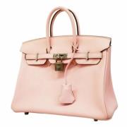 Pre-owned Leather handbags Hermès Vintage , Pink , Dames