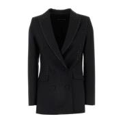 Stretch wollen Bianca blazer in zwart Hebe Studio , Black , Dames