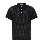 Zwart Katoenmix Polo Shirt Namacheko , Black , Heren