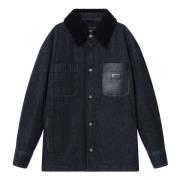 Denim Jack voor Stijlvolle Look Fendi , Black , Heren