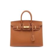 Pre-owned Leather handbags Hermès Vintage , Brown , Dames