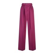 Roze Wijde Wollen Broek Lanvin , Pink , Dames