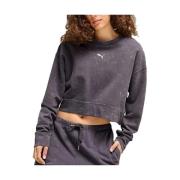 Relaxed Gewassen Sweaters Puma , Gray , Dames