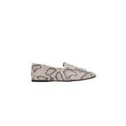 Python Print Slip-On Flats Sergio Rossi , Gray , Dames