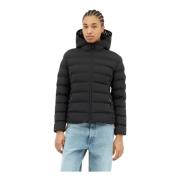 Gewatteerde Hooded Donsjas Moncler , Black , Dames