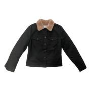 Stijlvol gewatteerd jack met nepbontkraag Dondup , Black , Dames