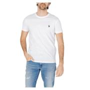 Heren T-shirt Lente/Zomer Collectie U.s. Polo Assn. , White , Heren