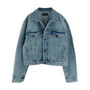 Stijlvolle Denim Jack voor Mannen Balenciaga , Blue , Dames