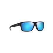 Blauwe Dames Zonnebril Elegante Stijl Maui Jim , Black , Dames