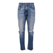 Klassieke Denim Jeans met Stretchstof Diesel , Blue , Heren