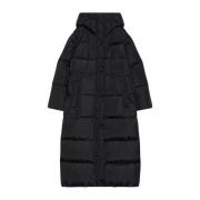 Gewatteerde Winterjas met Capuchon Max Mara Weekend , Black , Dames