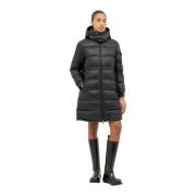 Hooded Down Jacket Moncler , Black , Dames