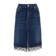 Klassieke Denim Rok Stella McCartney , Blue , Dames