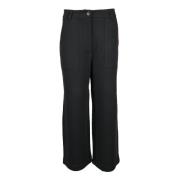 Katoenen Stijlvolle Broek Love Moschino , Black , Dames