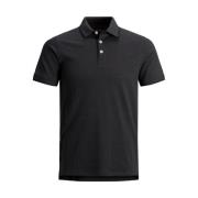 Polo Shirt Korte Mouw Katoen Collectie Jack & Jones , Black , Heren