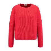 Katoenen O-Neck Trui Fynch-Hatton , Red , Dames