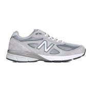 Grijze Suède Mesh Sneakers Amandel Teen New Balance , Gray , Heren