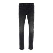 Stretch Zwarte Denim Jeans Purple Brand , Black , Heren