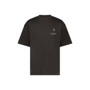 Stijlvolle Tee in Ganache Kleur Aeden , Black , Heren