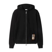 Zip-Through Sweatshirt Burberry , Black , Heren