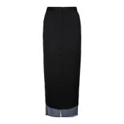 Doorschijnende Panel Laag Enkelskirt Calvin Klein , Black , Dames