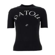 Zwarte Katoenmix T-shirt Patou , Black , Dames