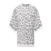 Zilver Bloemen Pailletten Oversized Top Cecilie Bahnsen , Gray , Dames