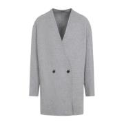 Blauwe Wol Kasjmier Jas Fear Of God , Gray , Heren