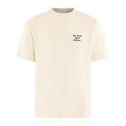 Heren Slogan T-shirt Drole de Monsieur , Beige , Heren