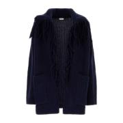 Blauwe Wollen Vest Dries Van Noten , Blue , Heren