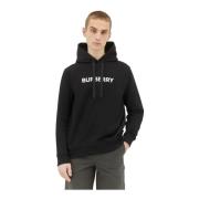 Logo Applique Hoodie Burberry , Black , Heren