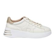 Bruine Sneakers Rebel H564 Chic Stijl Hogan , Beige , Dames