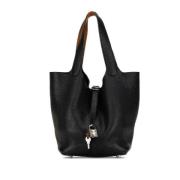 Pre-owned Leather handbags Hermès Vintage , Black , Dames