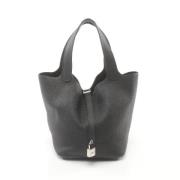 Pre-owned Leather handbags Hermès Vintage , Black , Dames