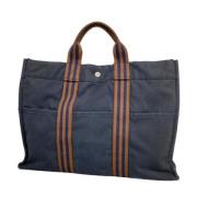 Pre-owned Canvas handbags Hermès Vintage , Blue , Dames