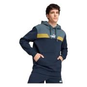 Power Colorblock Hoodie Puma , Blue , Heren