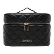 Gestikte Cosmetica Tas Organizer Carlo Colucci , Black , Dames