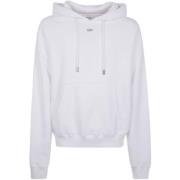 Witte Bedrukte Hoodie met Zak Off White , White , Heren