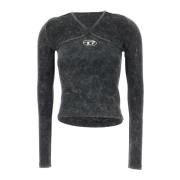 Zwarte Top voor Mannen Diesel , Black , Dames