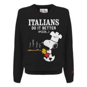 Snoopy Print Crewneck Sweater Multikleur MC2 Saint Barth , Black , Her...