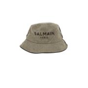 Pre-owned Cotton hats Balmain Pre-owned , Gray , Dames