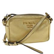 Pre-owned Leather prada-bags Prada Vintage , Yellow , Dames